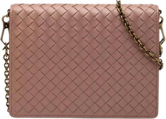 Bottega Veneta Pre-owned Wallet on Chain - Dames - Vintage Schoudertas - Roze - ONE Size - Vintage
