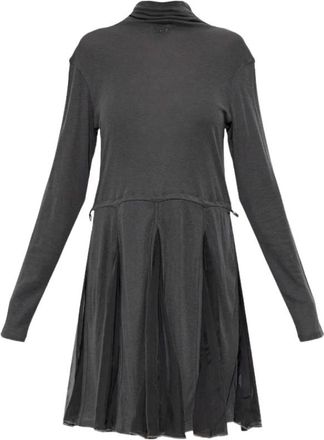 Diesel Korte Jersey Jurk - Dames - Korte kleedjes - Grijs - XS - Katoen - Kleedjes