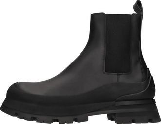 Alexander McQueen Wander Chelsea Ankle Boot - Heren - Chelseaboots - Zwart - 42 EU - Leer - Schoenen