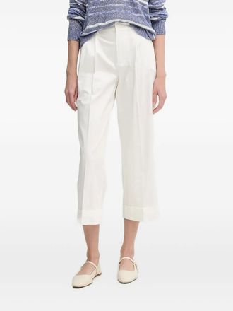 Pedro del Hierro Pantaloni con vita elasticizzata - Bianco