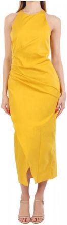 Marella Jurken > Damesjurken > Midi Jurken - Dames - Casual kleedjes - Geel - XS - Kleedjes
