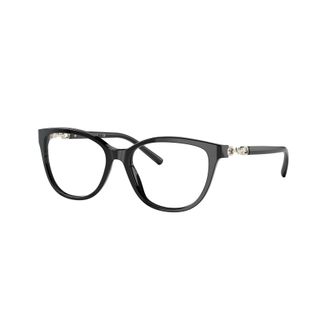 Emporio Armani 0ea3190 Glossy Black Cat-Eye Sunglasses with Chain-Link Accents