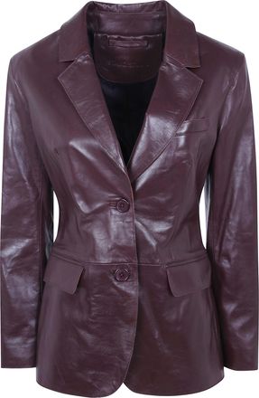 STAND Leather Blazer Mina