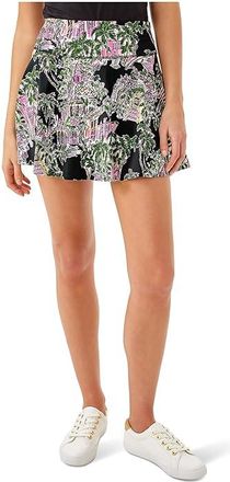 Lilly Pulitzer Barcelona High-Rise Skort Womens Shorts Onyx Pb Anniversary Toile : XXS 15, Nylon/Spandex