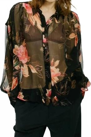 Momoni Camila Shirt In Nero Rosa