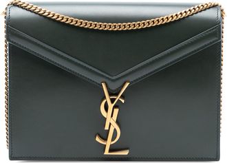 Saint Laurent Pre-owned Womens Smooth Calfskin Monogram Cassandra Clasp Bag - Dark Grey Leather - One Size