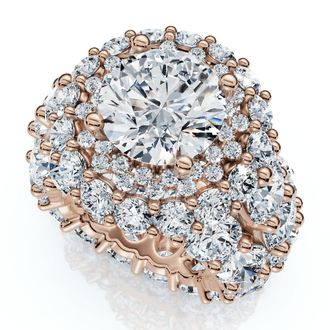Pompeii3 Certified 26Ct Diamond Halo Engagement Ring in 14k Gold Lab Grown