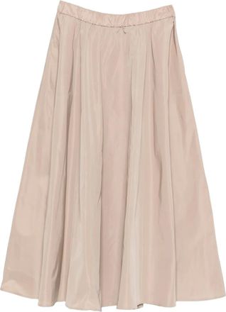 Aspesi pleated taffeta skirt - Neutrals