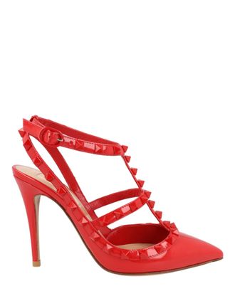 Valentino Caged Rockstud Slingback Heels