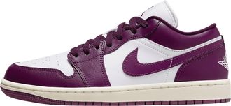 Nike Nike Womens Air Jordan 1 Low Sneaker, White Bordeaux Sail 161, 8.5 UK