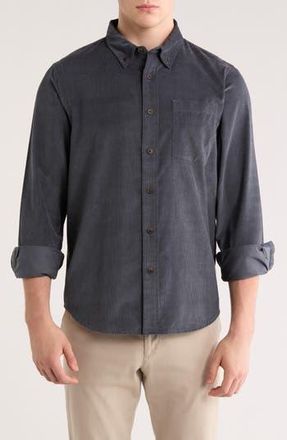 14th & Union Corduroy Button-Down Shirt in Navy India Ink at Nordstrom Rack, Size Large