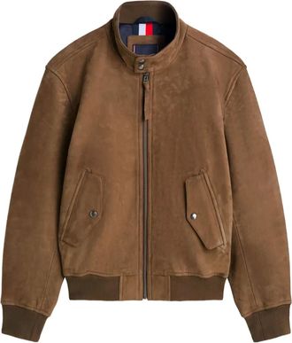 Tommy Hilfiger Giacca di pelle con zip - Marrone