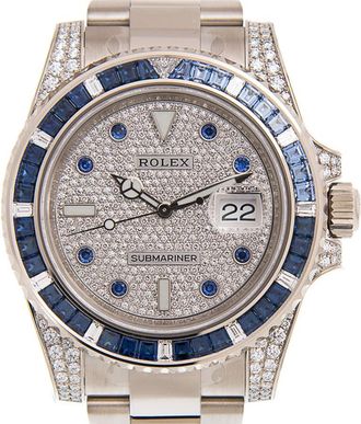 Rolex Submariner Automatic Chronometer Saphire Set Diamond Watch 116659SABRO