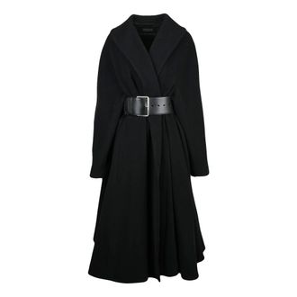 Balenciaga Dames, Mantels, Zwart, Maat: 2XS Wol