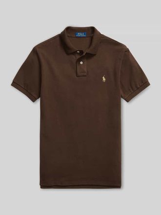 Polo Ralph Lauren Slim Fit Poloshirt aus reiner Baumwolle in Dunkelbraun, Gr&ouml;&szlig;e XXL