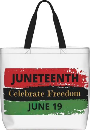 Generic Women Handbag Juneteenth Freedom Day African American June 19Th 1865 Women Tote Bag Casual Print Shoulder Bags, For Christmas, Swim, Birthday, Graduat