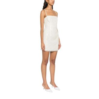 Rotate ROTATE Birger Christensen - Mini Vestido de Cuentas - Dresses - Mujer - Blanco - L