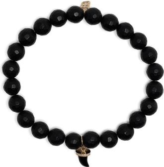 Sydney Evan 14K Yellow Gold Horn Onyx And Diamond Bracelet - Mens - Stone/14kt Yellow Gold