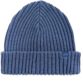 Paul & Shark Berretto a coste in lana - Blu