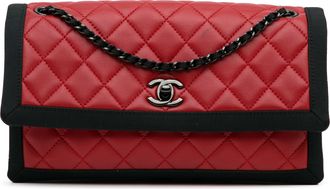 Chanel Pre-owned Womens Classic Flap Bag Quilted Leather Red - One Size