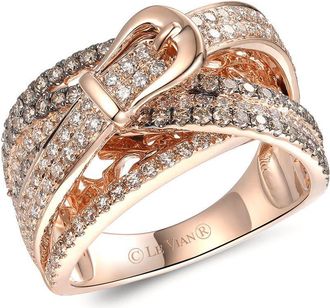 Le Vian Ladies Gladiator Buckle Rings set in 14K Strawberry Gold