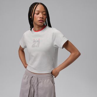 Nike Jordan Womens Jordan T-Shirt in Grey | IO2322-030