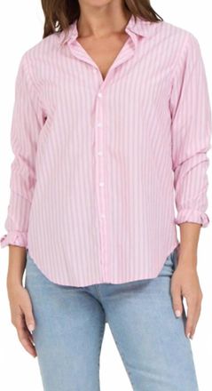 Dear John Denim Lola Button Down Shirt In Pink Striped