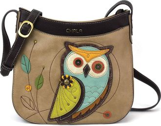 Chala Crescent Crossbody with Adjustable Strap - Owl-A Taupe