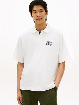 Tommy Hilfiger Oversized Fit Back Logo Polo Shirt