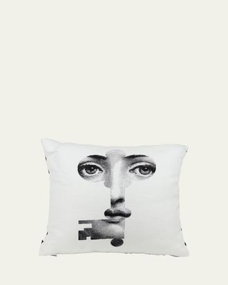 Fornasetti Cushion Chiave Face In Key