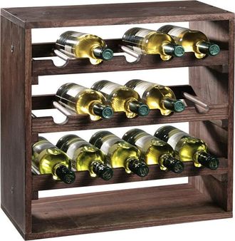 KESPER 69243 Estanter&iacute;a Para Vino De Madera De Pino 15 Botellas