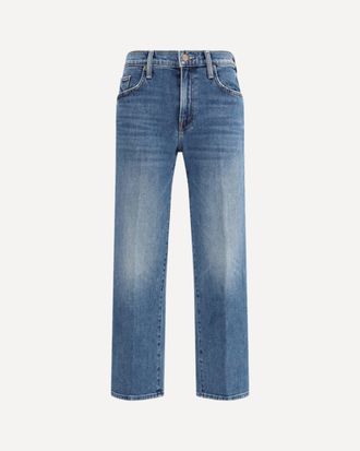 Mother Mid Rise Rambler Zip Ankle Fray Jeans Female 26