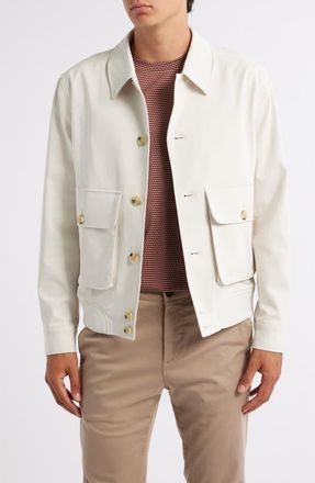 Reiss Barry Cotton Blend Jacket in Light Stone at Nordstrom, Size Xx-Large