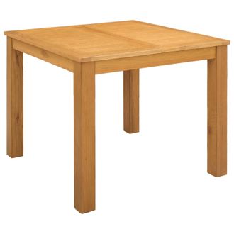 vidaXL Mesa De Comedor 90 X 90 X 75 Cm Madera De Roble S&oacute;lido Natural Vidaxl