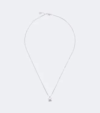 Fendi FF sterling silver pendant necklace