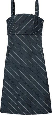 Tory Burch Abito midi a righe - Blu