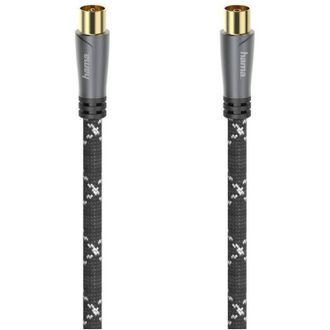 Hama 00205072 Cable Coaxial 5 M Negro, Gris