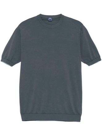 Fedeli fine-knit T-shirt - Blue