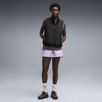 Puma Shorts in tessuto Run Culture Collective T7 4 da donna, Abbigliamento, Viola, XL