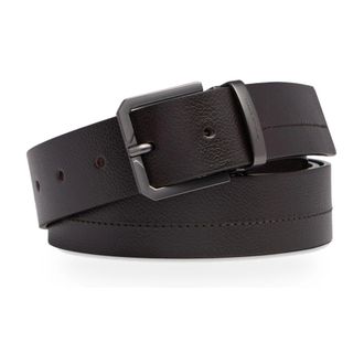 Piquadro Accessoires, Heren, Bruin, ONE Size, Katoen, Russel Leren Riem