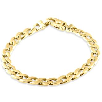 Pompeii3 Mens Cuban 14k Gold (32gram) or Platinum (52gram) 8mm Link Bracelet 8.25