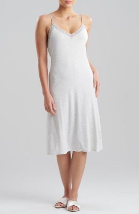 Natori Feathers Essentials Nightgown in Light Heather Grey at Nordstrom, Size X-Small