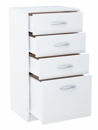 OEM C&oacute;moda Mueble 45cm 4s Blanco 4 Cajones Estante