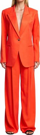 Smythe Pleated Trouser In Vermillion