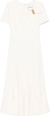 Roland Mouret Abito midi plissettato - Toni neutri