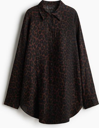 H&M Strandbluse aus Leinen - Beige