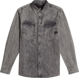 G-Star Denim Overhemden - Heren - Spijkeroverhemden - Grijs - S - Denim - Overhemden