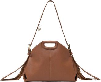 Maje Grained leather Miss M bag in Cognac Brown at Nordstrom, Size Medium