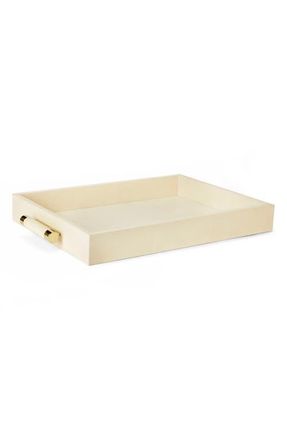 Aerin Classic Faux Shagreen Serving Tray in Cream at Nordstrom