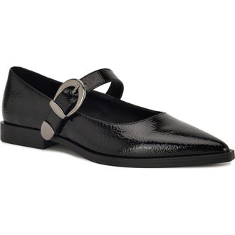Nine West Katrel Mary Jane Flat in Black Patent at Nordstrom Rack, Size 6.5